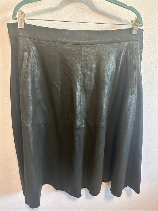 Rebel Wilson x Angels Dresses & Skirts - Women's Black Faux Leather A-Line Skirt